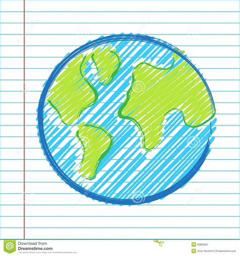 Hand Drawing World Map Stock Illustration Illustration Of