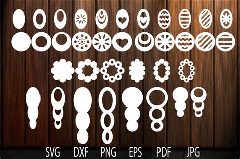 Download Earrings svg, Oval Earrings, Leather Earring SVG, Earrings ...