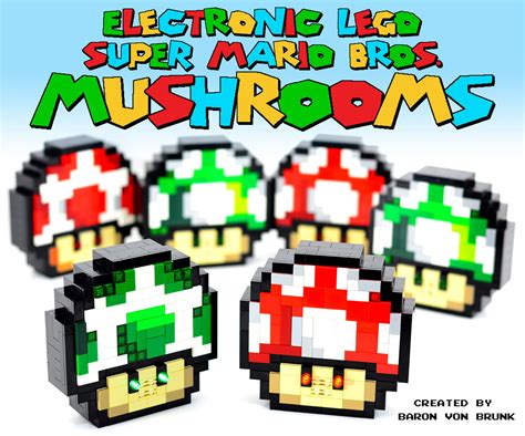 Electronic Lego Super Mario Bros Mushrooms 5 Steps