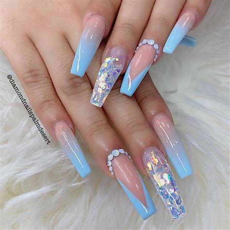 The most common orange acrylic nails material is plastic. Diamond Nails Palm Desert on Instagram: "Ombré never goes ...