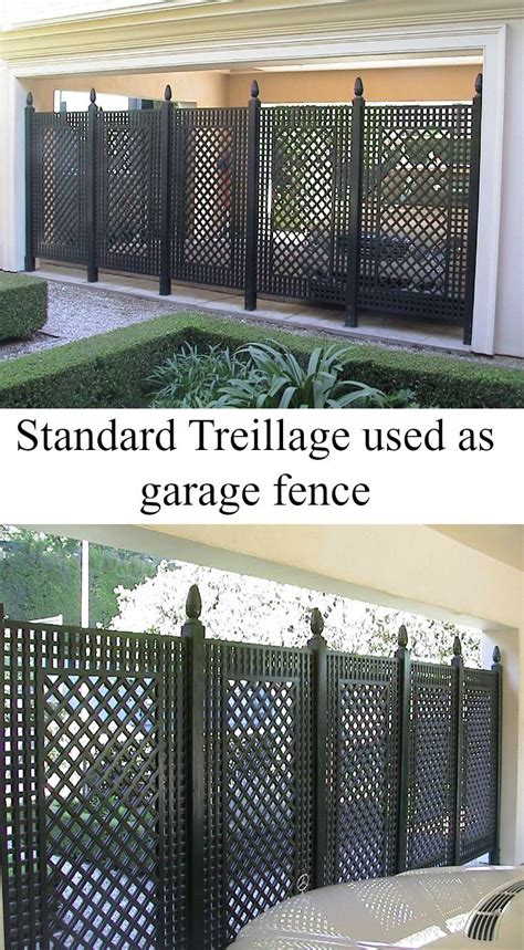 A wide variety of free standing fencing options are available to you, such as plastic product name: Standard lattice panels in wood used as garage fence ...