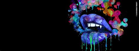 Colorful Lip Smoke Facebook Cover