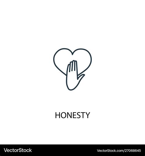 Honesty Concept Line Icon Simple Element Vector Image