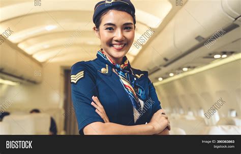 Cabin Crew Air Hostess Image And Photo Free Trial Bigstock