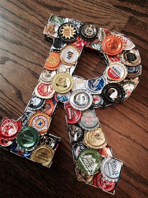 He and his friends and family saved 2,530 beer caps over 5 years specifically for this project. 47 best Jeweled monogram letters images on Pinterest ...