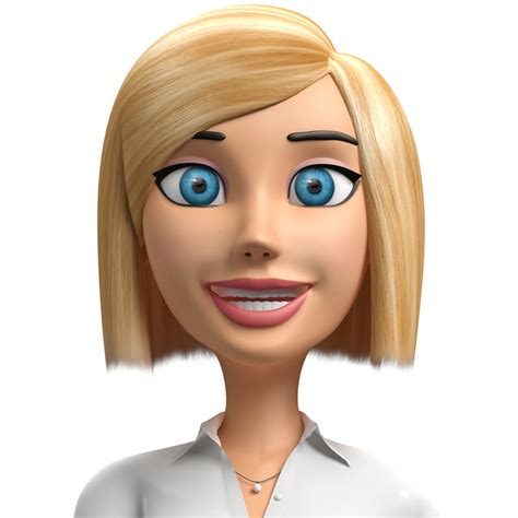 D Model Cartoon Character Business Woman