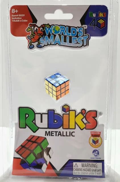 Worlds Smallest Toys Original Rubiks Product Metallic 40th