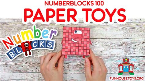 New Numberblocks 100 One Hundred Paper Toy Crafting For Kids Fun