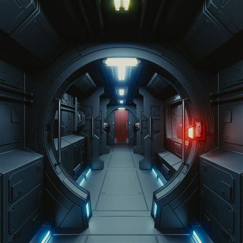 3dsmax Interior Spaceship Space Station Spaceship Interior Sci Fi