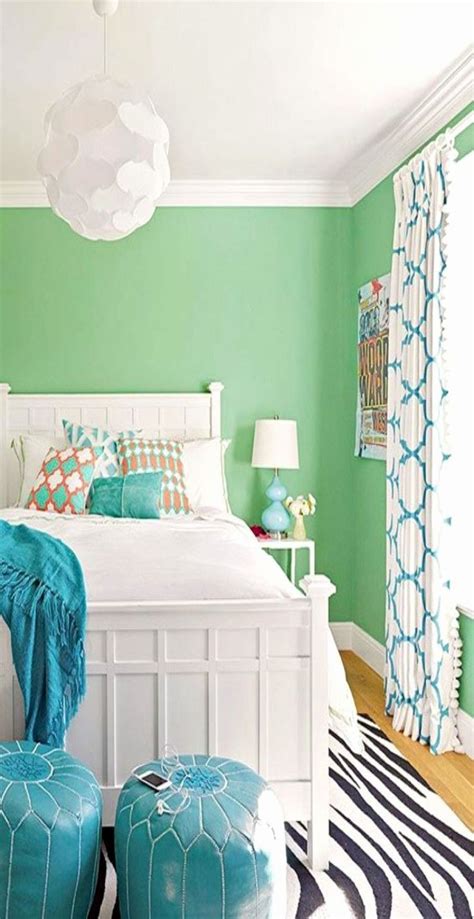 50 Inspirational Bright And Colorful Bedroom Ideas Mint Green Bedroom