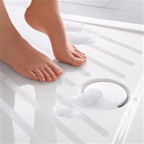 6pcs 38x2cm Anti Slip Bath Mat Grip Stickers Non Slip Shower Strips