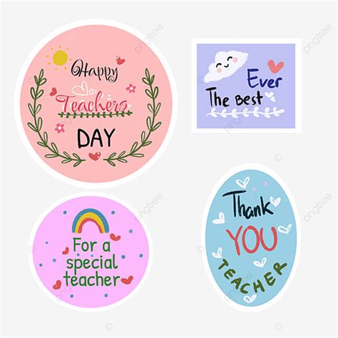 Teachers Day Sticker Png Image Happy Teacher Day Sticker Set Teacher