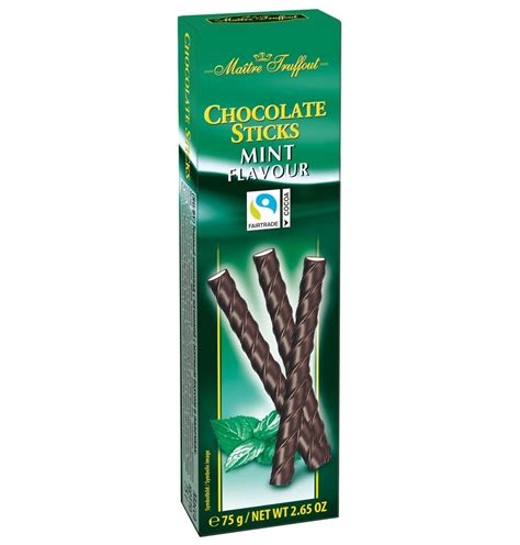 Maitre Truffout Dark Chocolate Sticks 75g Mint
