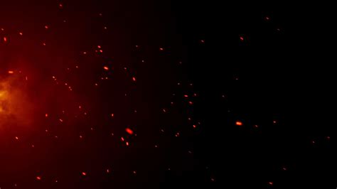 Burning Red Hot Sparks Background Animation Fiery Red Sparks Floating