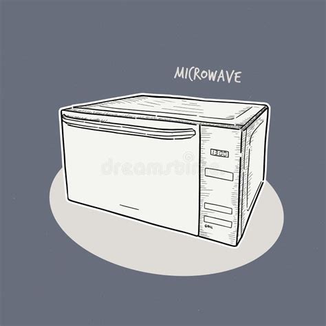 Vector Illustration Of A Microwave Stock Vector Illustration Of