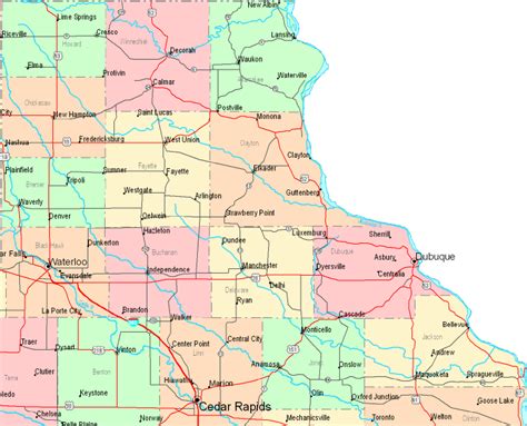 Online Map Of Northeastern Iowa