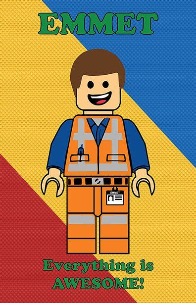 Lego Movie Emmet Lego Style Wall Art 11x17 Decor Instant Download