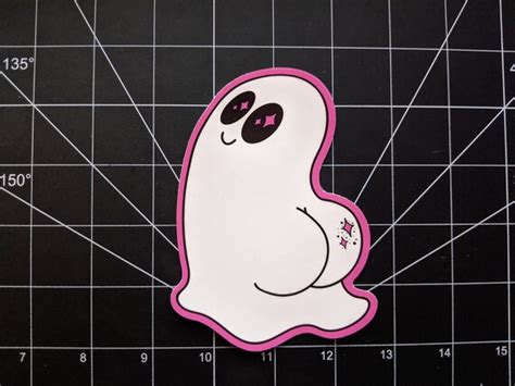 booty ghost vinyl sticker etsy