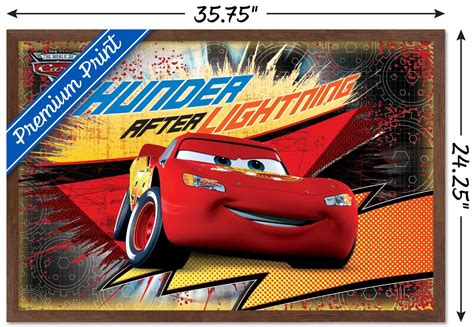 Disney Pixar Cars Thunder After Lightning Poster Ebay