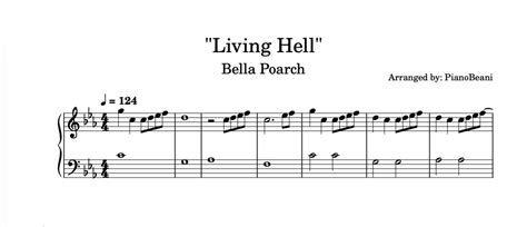 Bella Poarch Living Hell Easy Piano Sheet Music