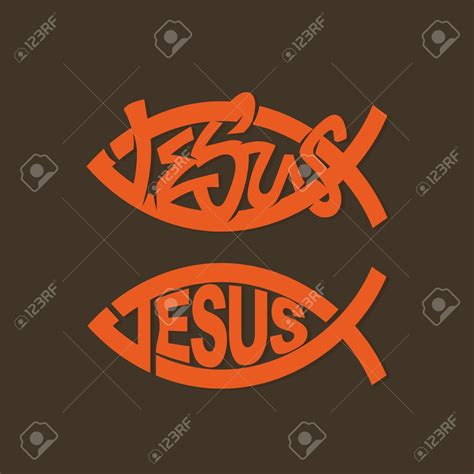 Set Of Jesus Fish Royalty Free Cliparts Vectors And Stock