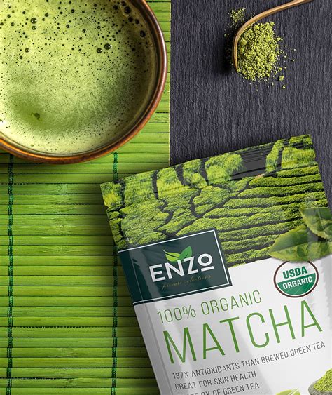 Organic Matcha Green Tea Powder By Enzo 4oz Matcha Green Tea Powder