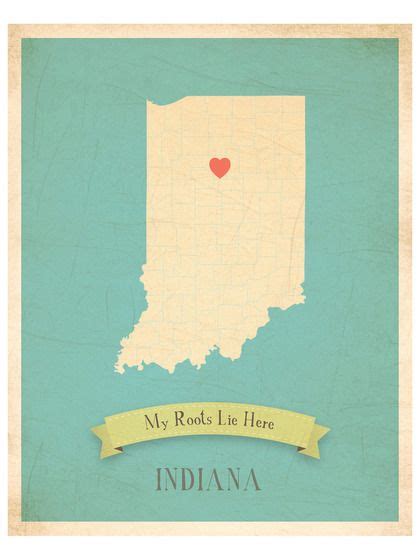 Children Inspire Design Indiana State Map Customize With