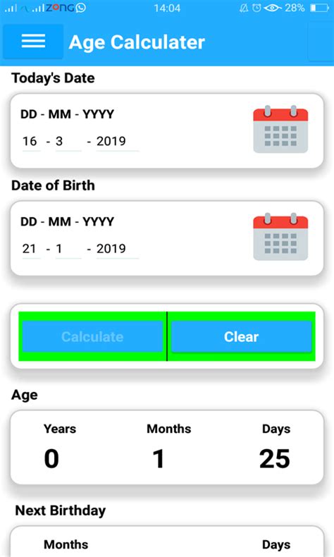Free Age Calculator Calculate Your Age Apk Download For Android Getjar