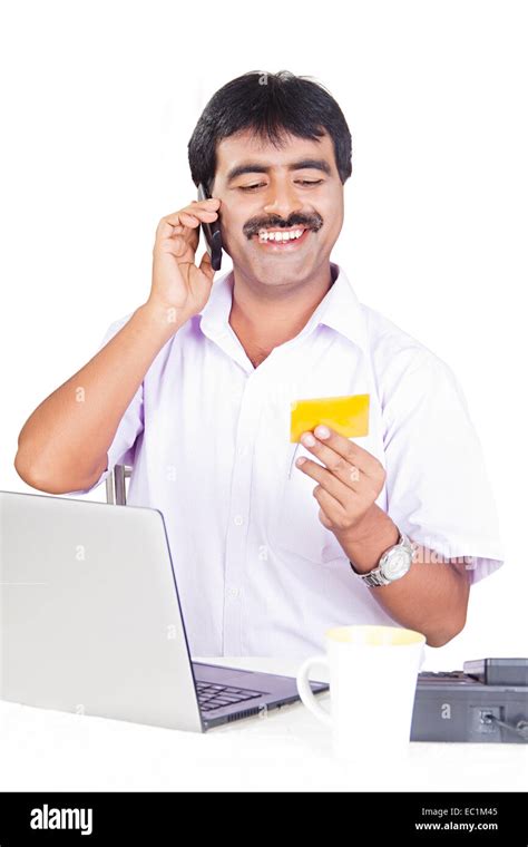 One Indian Business Man Office Working Stock Photo Alamy