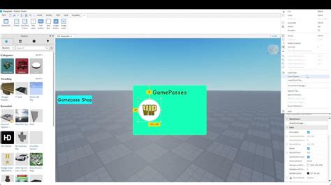 How To Make A Gamepass Gui In Roblox Tutorial Youtube