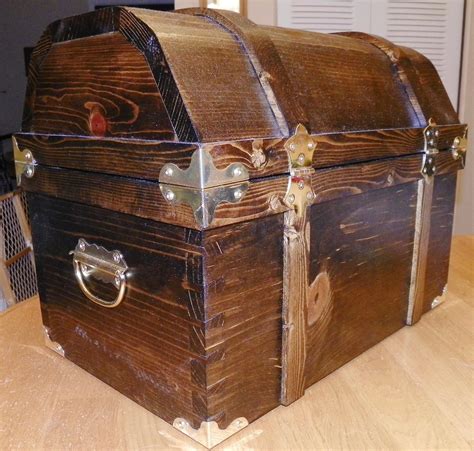 Large Pirate Treasure Chest W All Brass Hardware Etsy