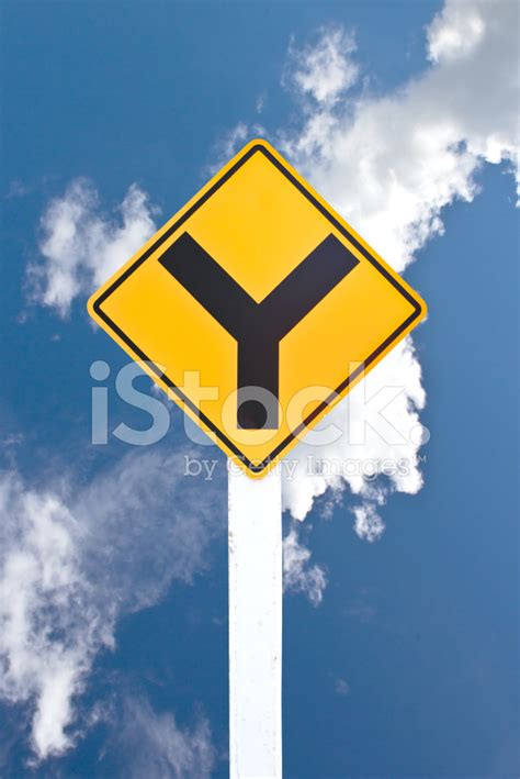 Three Intersection Traffic Sign Stock Photo Royalty Free Freeimages