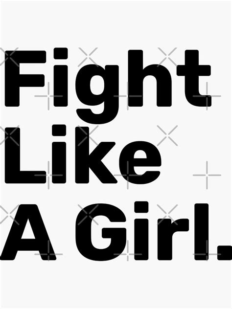 Fight Like A Girl Sticker By Lulumei Redbubble