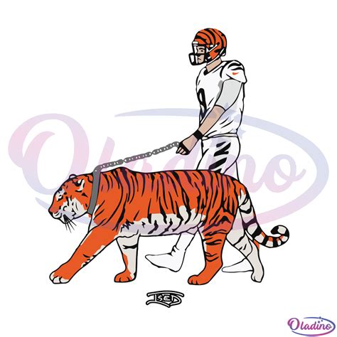 Tiger Walk Joe Burrow Svg Digital File Cincinnati Bengal Tiger Svg