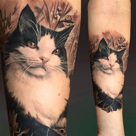 Realistic Cat Tattoo On Arm By Matteo Pasqualin Great Tattoos