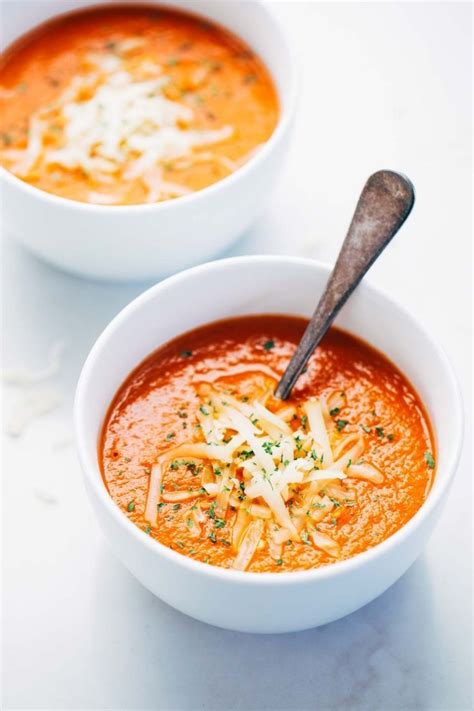 Simple Homemade Tomato Soup With Carrots Onions Garlic Tomatoes