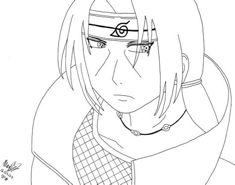 Itachi Lineart By Midnight Calling On Deviantart