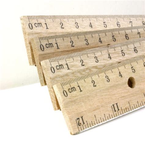 Bazic 12 30cm Wooden Ruler Bazic Products