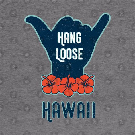 Hang Loose Hawaii Shaka Tropical Distressed Hang Loose Hoodie