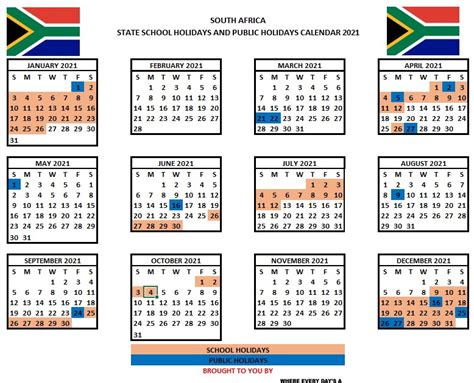 South African Public Holiday Calendar 2021 Aleferreirasp