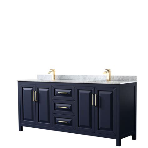 Cabinets designed to complement the unique finishes on our vanities. 80" Double Bathroom Vanity in Dark Blue with Countertop ...