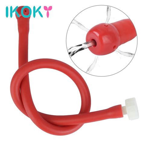 Ikoky Anal Cleaning Shower Douche 5 Hole Enema Tube Vaginal Wash Sex