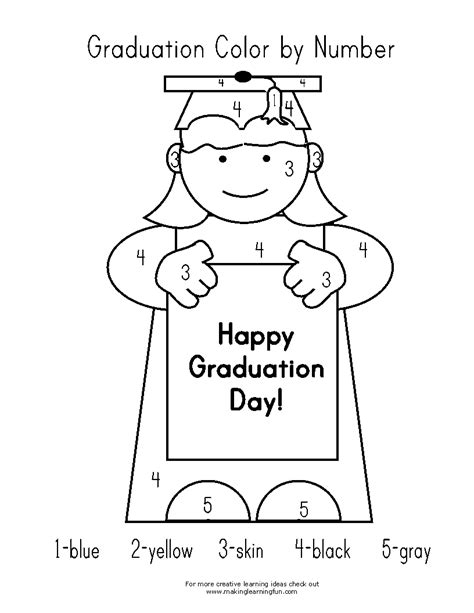 Kindergarten Graduation Coloring Page Images And Photos Finder