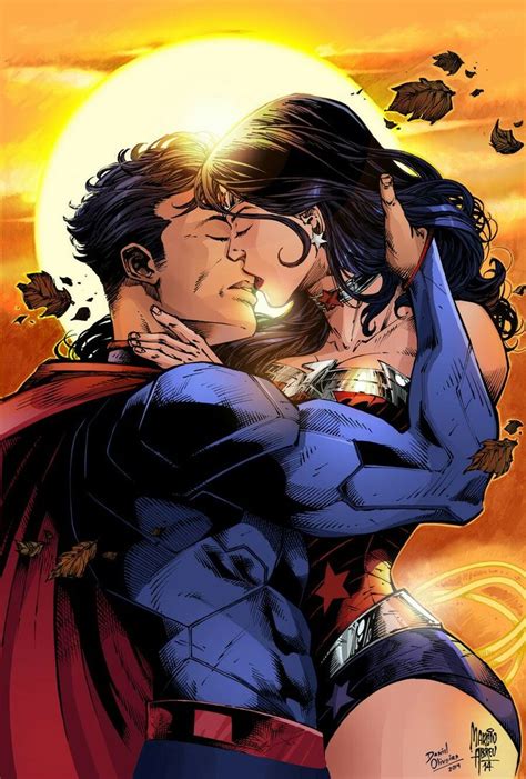 The Super Kiss Superman And Wonder Woman Arte Da Mulher Maravilha