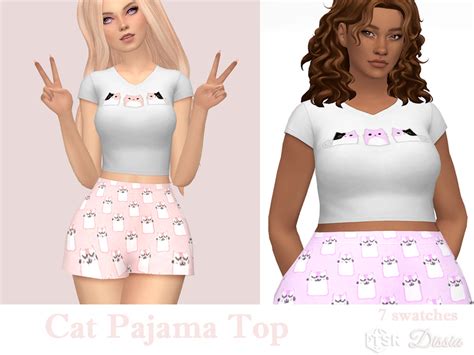The Sims Resource Cat Pajama Top