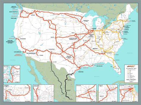 Texas State Railroad Map