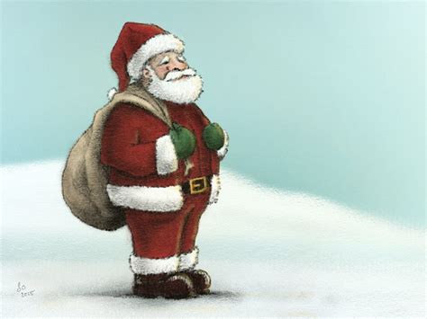 This cute, chibi santa clause is full of joy and gifts. 21+ Christmas Pencil Drawings | Free & Premium Templates