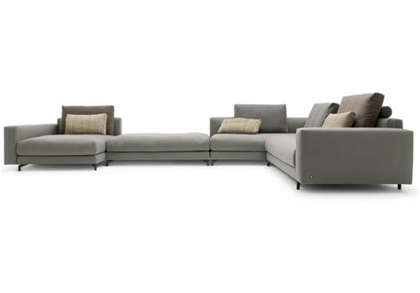 A neat side cushion is given with the benz sofa. Nuvola Rolf Benz Sofa - Milia Shop