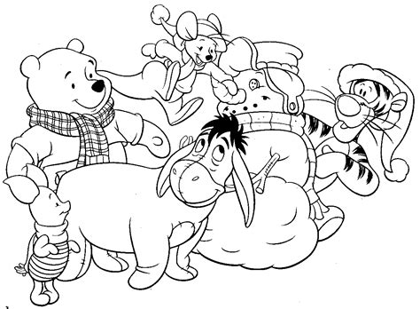 ️pooh Christmas Coloring Pages Free Download