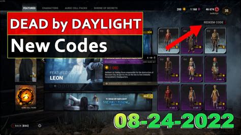 dead by daylight mobile code